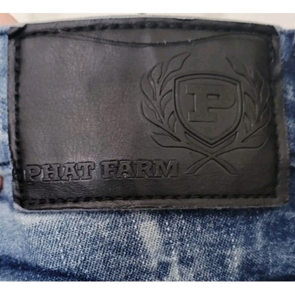 Phat Farm Crazy Patchwork Distressed Patterned Je… - image 5